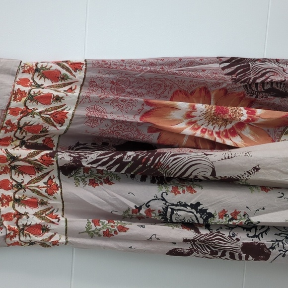 julie G. Y2K fit flare girly floral zebra sequin Sleeveless Dress - Multicolor M - Picture 7 of 11